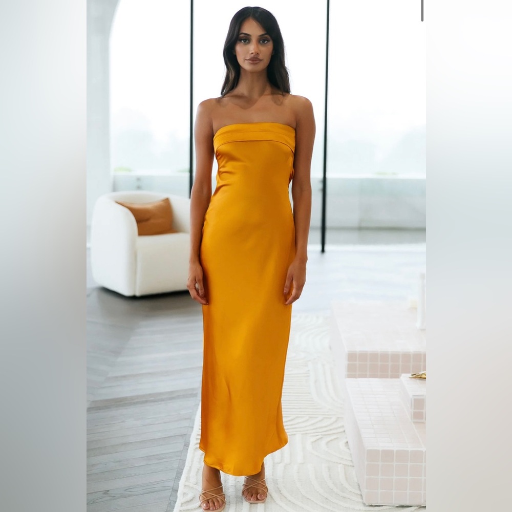 Hello Molly Golden Maxi Dress